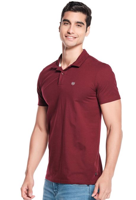 camisa polo rojo vino