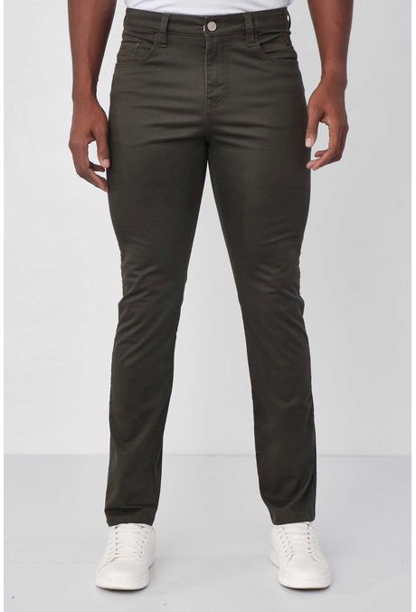 PANTALON 5 BOLSILLOS QUEST COLOR VERDE MILITAR - quest