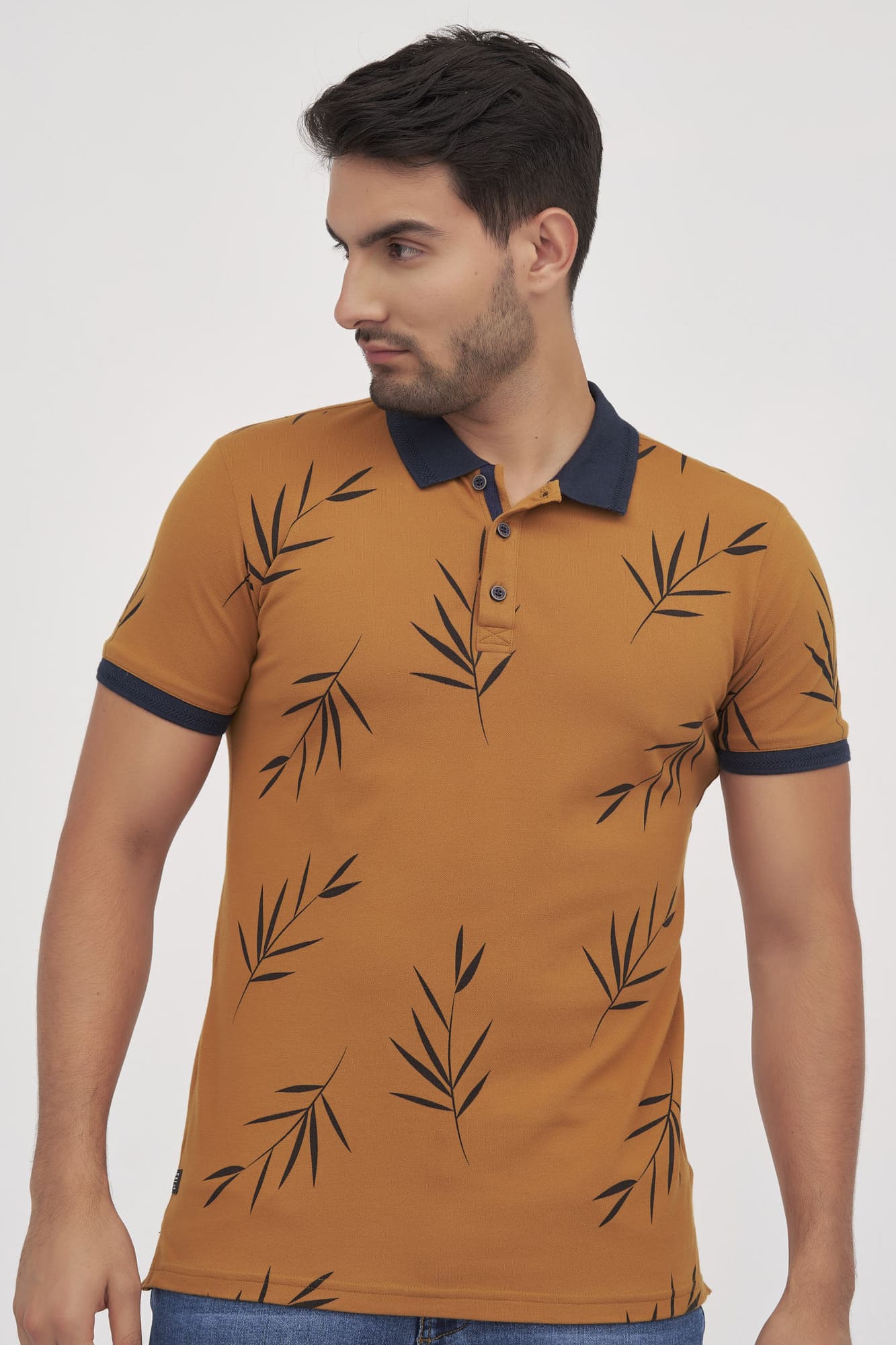 Polo Manga Corta Quest Color Ocre