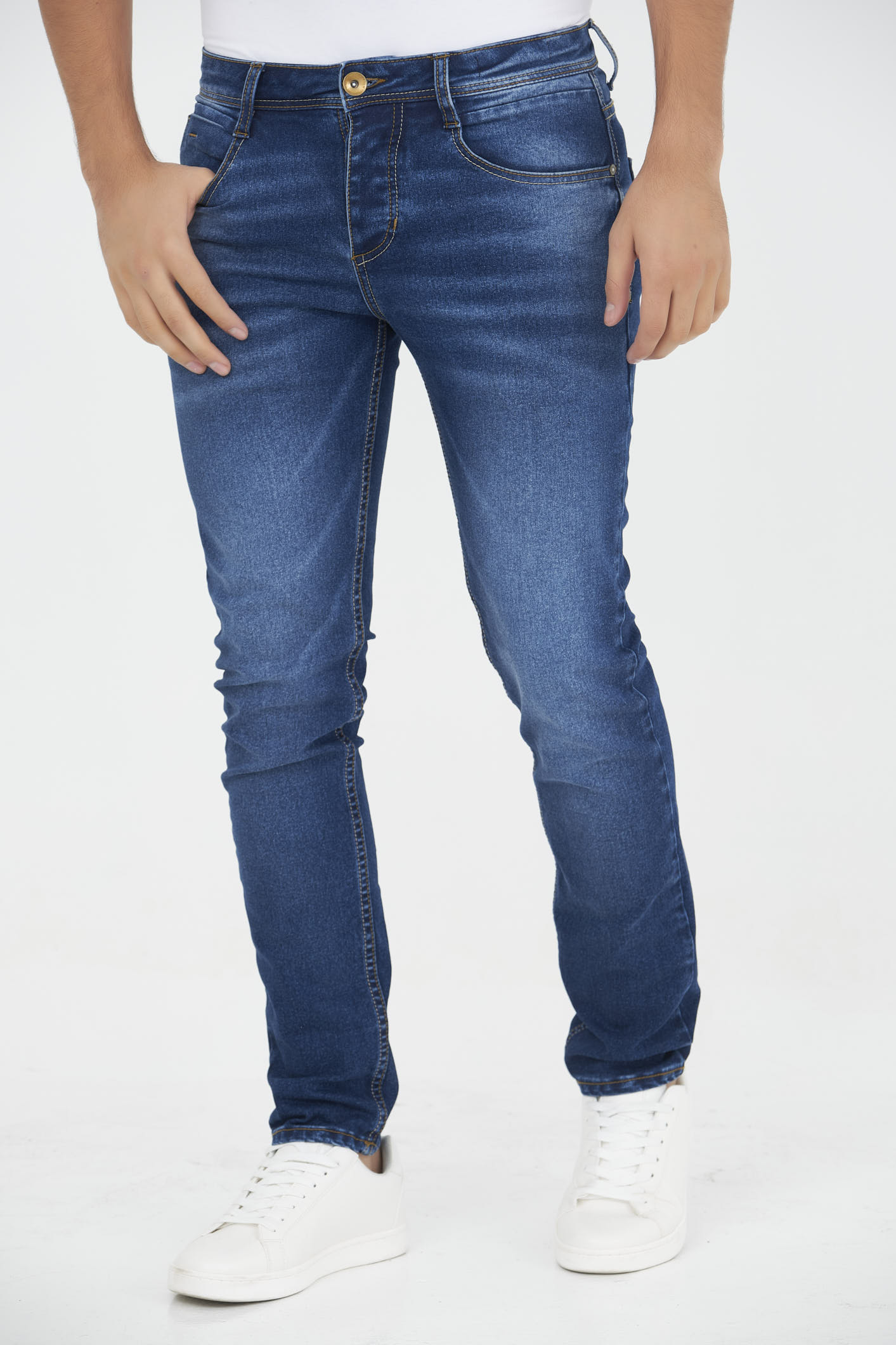 Jean 5 Bolsillos Quest Color Azul Oscuro
