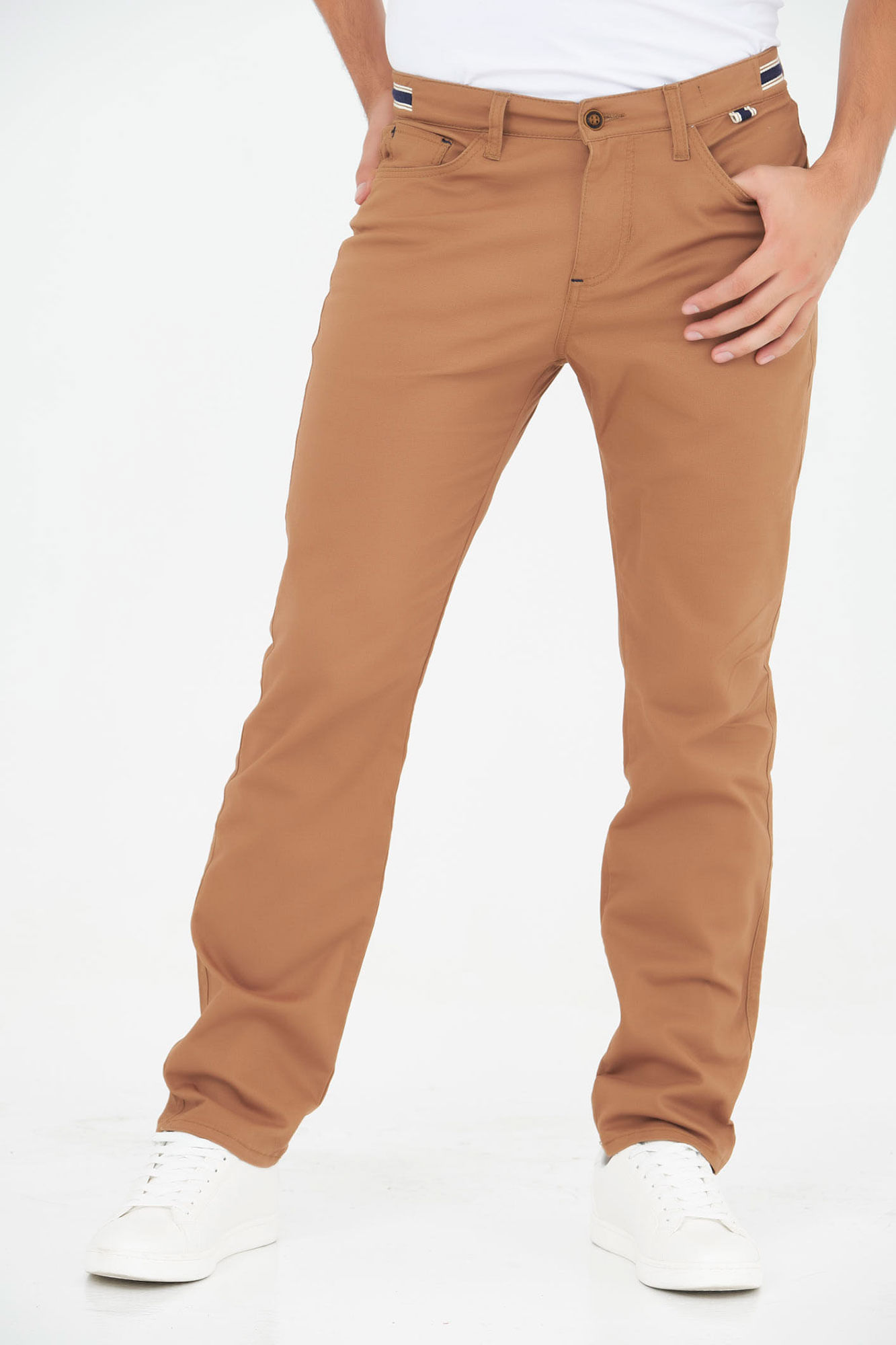 PANTALON 5 BOLSILLOS PARA HOMBRE COLOR KAKI