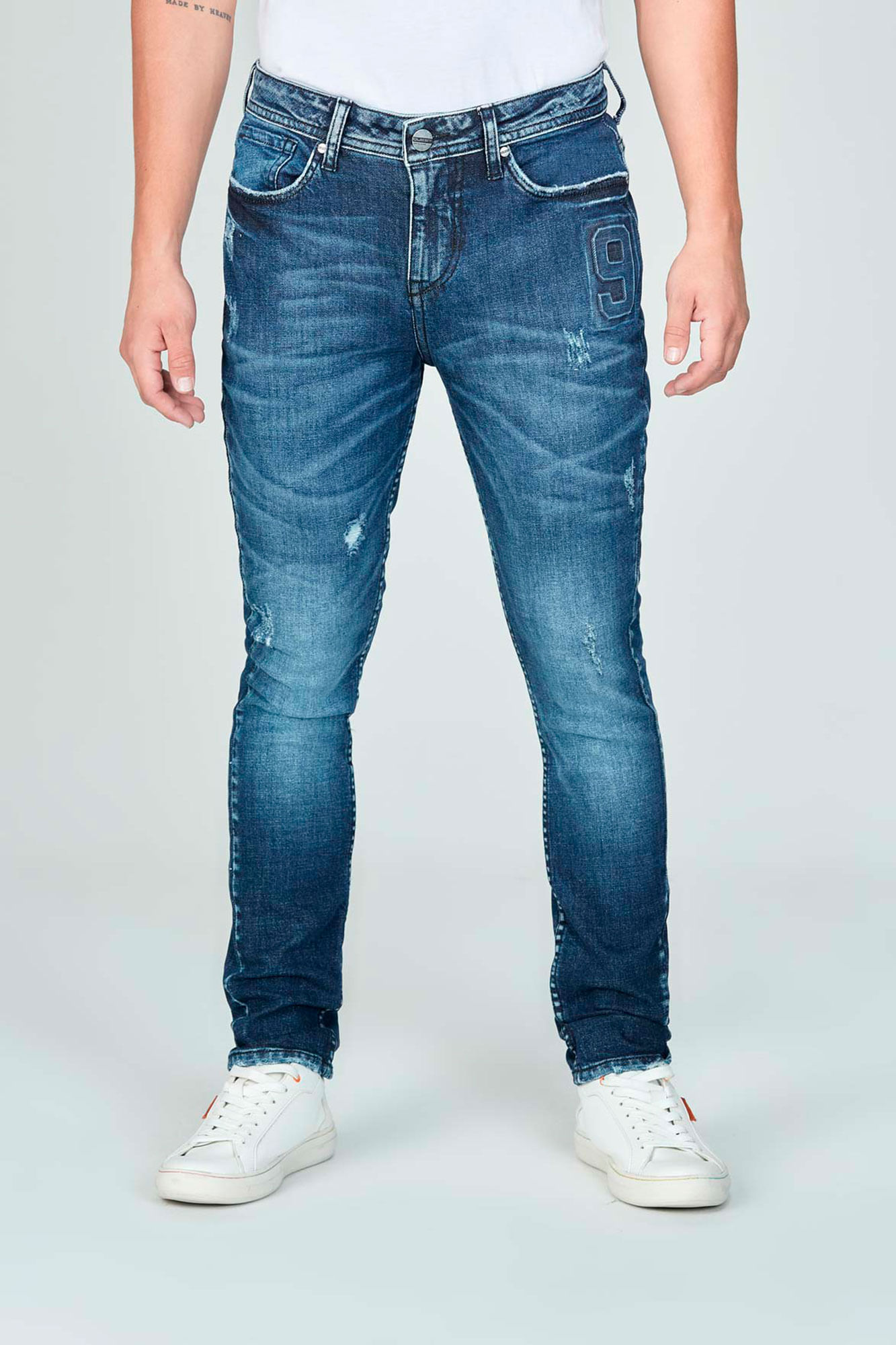 Jean Skinny Color Azul oscuro Para Hombre