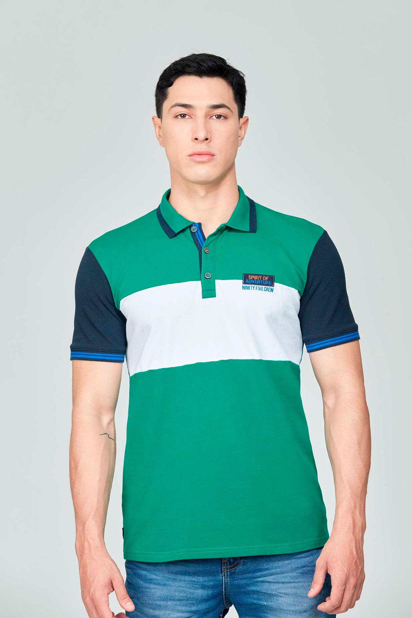 Polo Manga corta Color Verde ultramarino Para Hombre