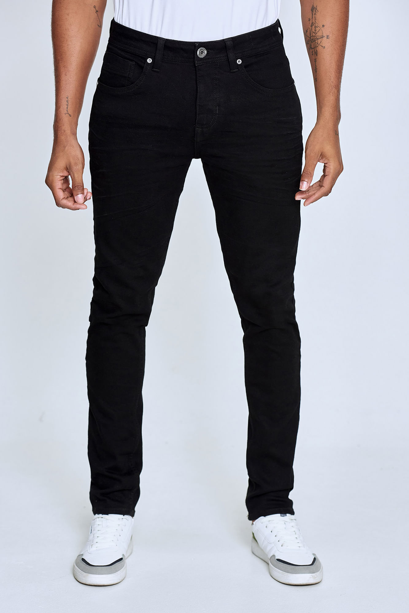 Jean Slim Color Negro Para Hombre