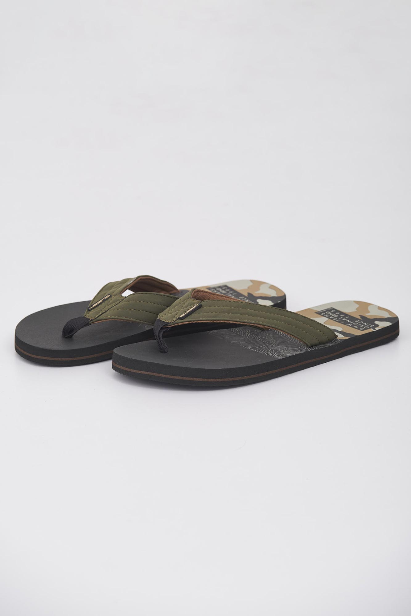 Sandalias Tres Puntadas Color Negro Para Hombre