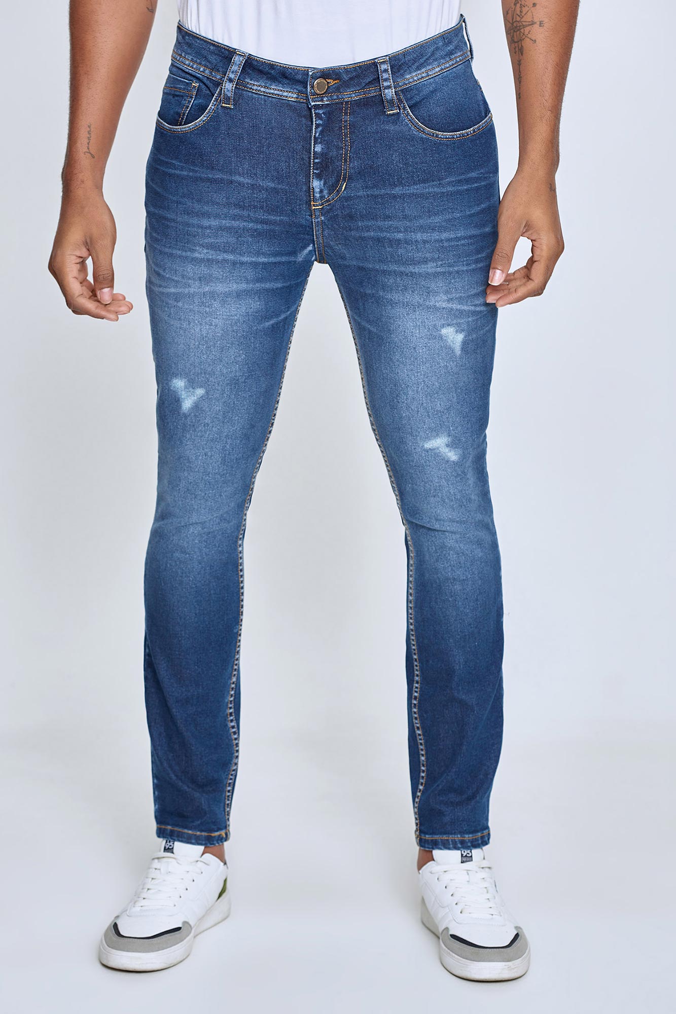 Jean Skinny Color Azul oscuro Para Hombre