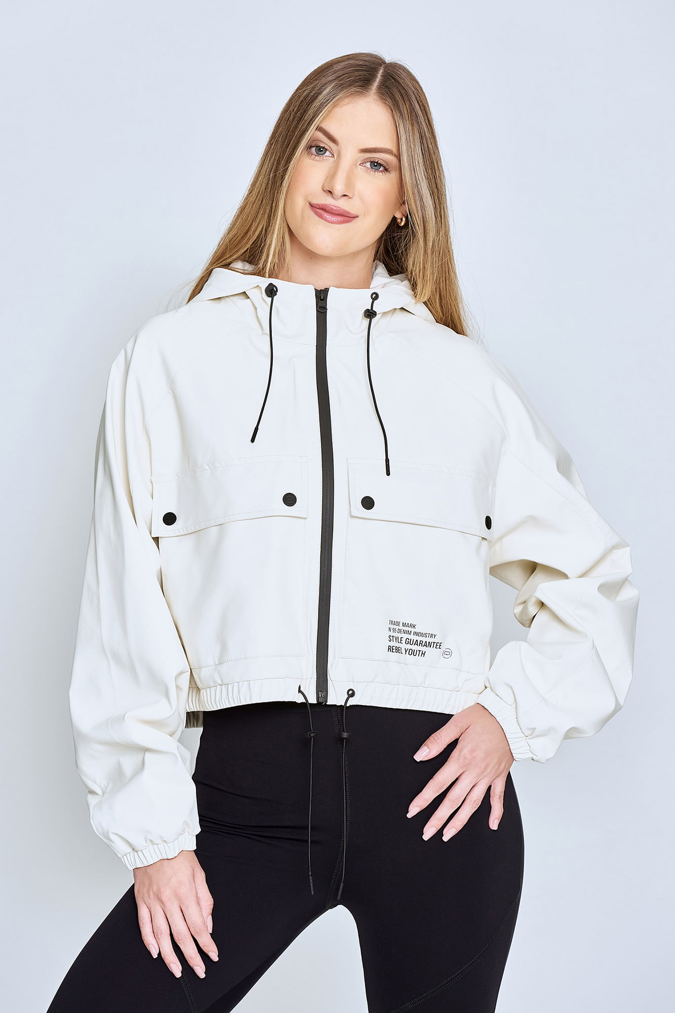 Chaqueta Parka Color Blanco Para Mujer