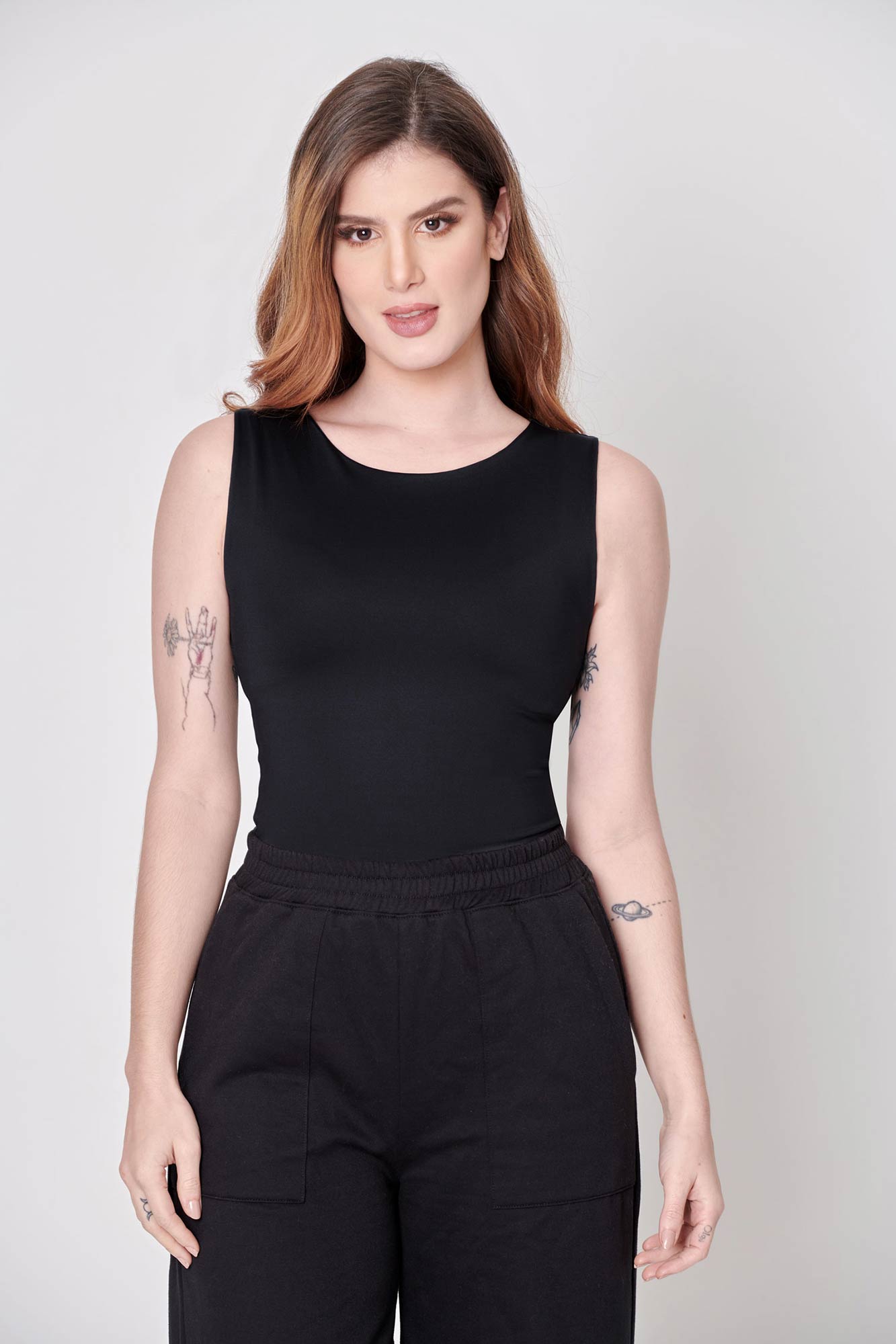 Blusa Manga Sisa Color Negro Para Mujer