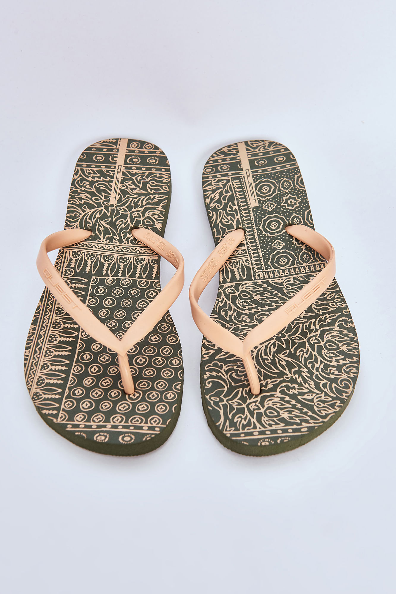 Sandalias Tres Puntadas Color Verde Militar Para Mujer