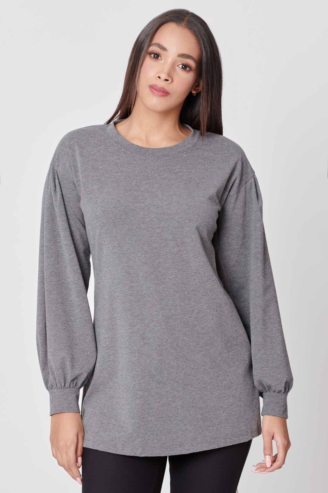Vestido Corta Color Gris Jaspe Oscuro Para Mujer