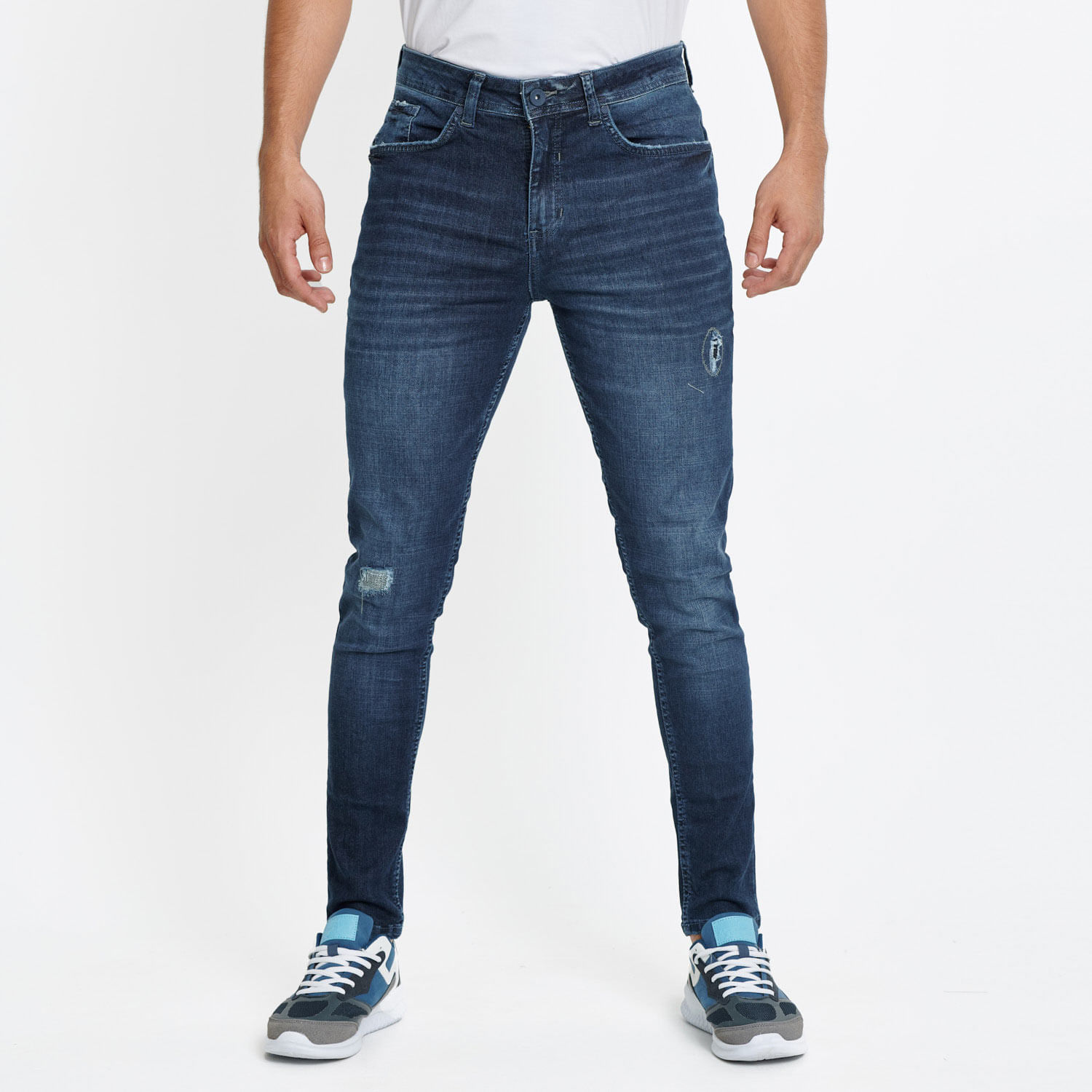 Jean Skinny Color Azul oscuro Para Hombre