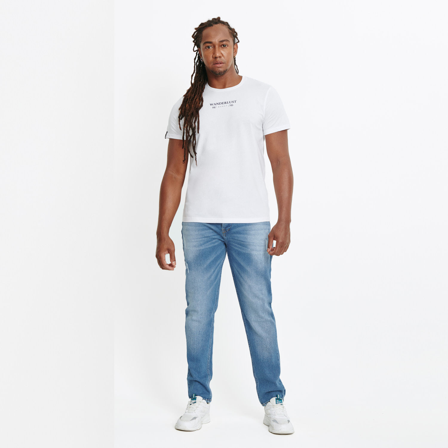 Camiseta Estampado Localizado Para Hombre Color Blanco
