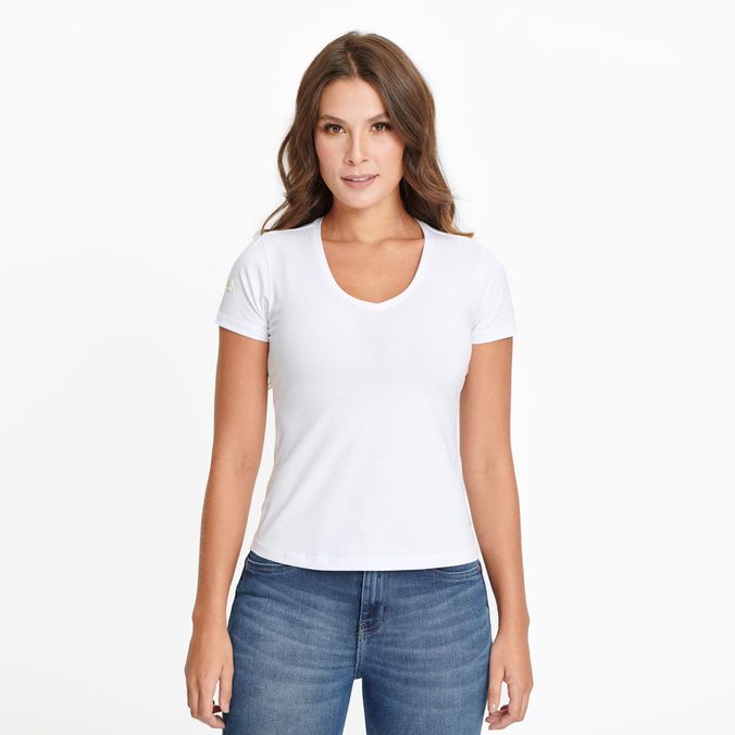 Camiseta manga corta mujer color blanco impe natural 