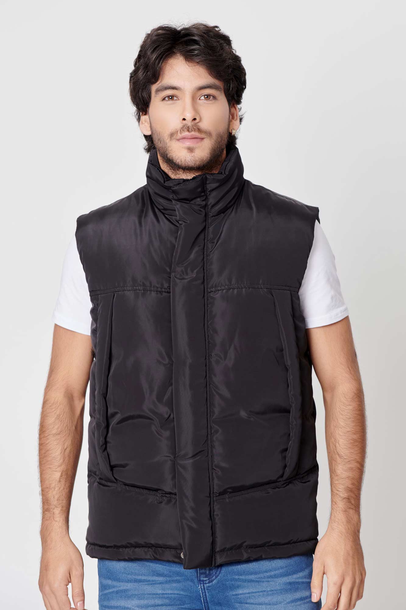 Chaleco Acolchado Color Negro Para Hombre