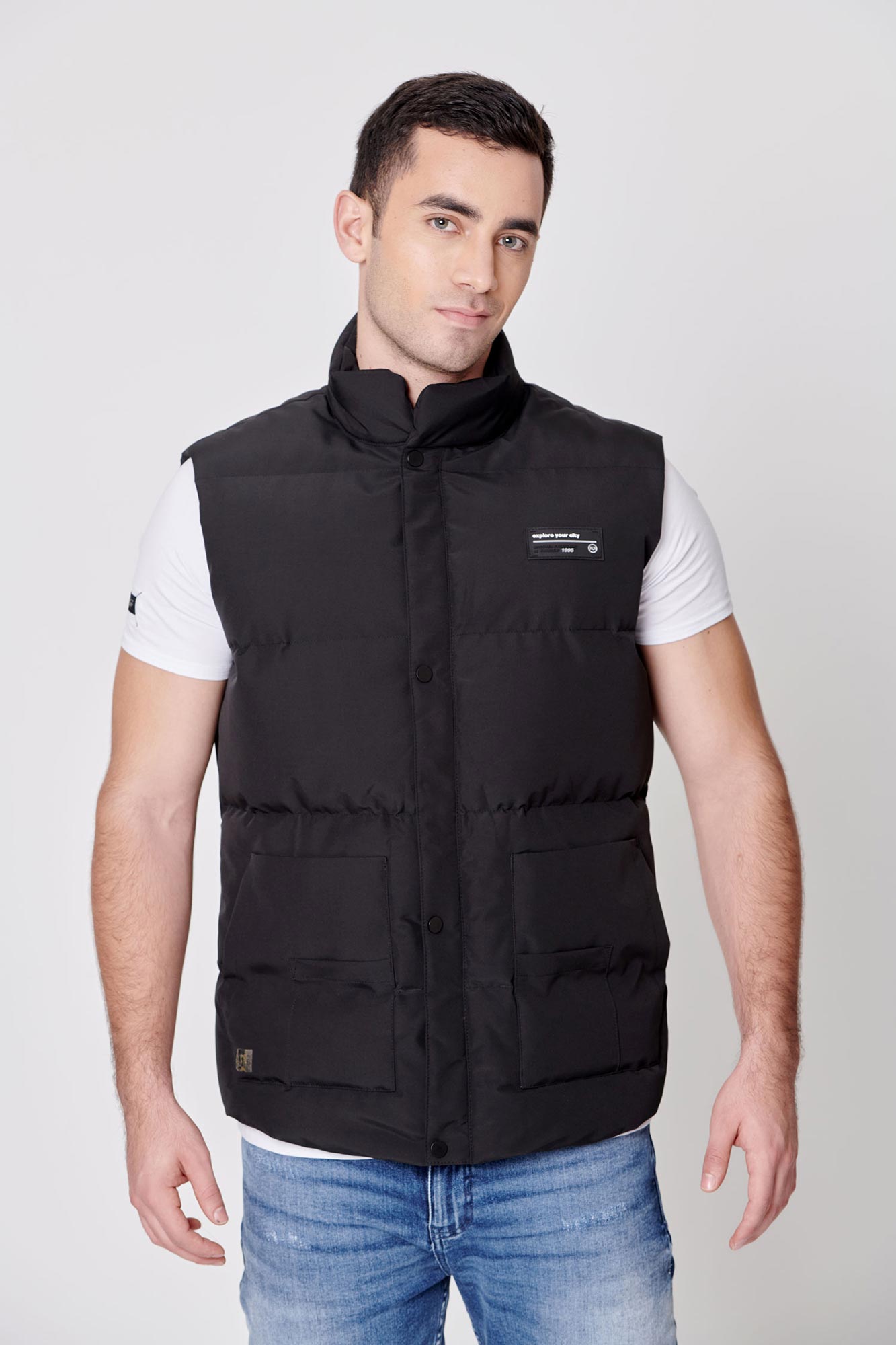 Chaleco Acolchado Color Negro Para Hombre