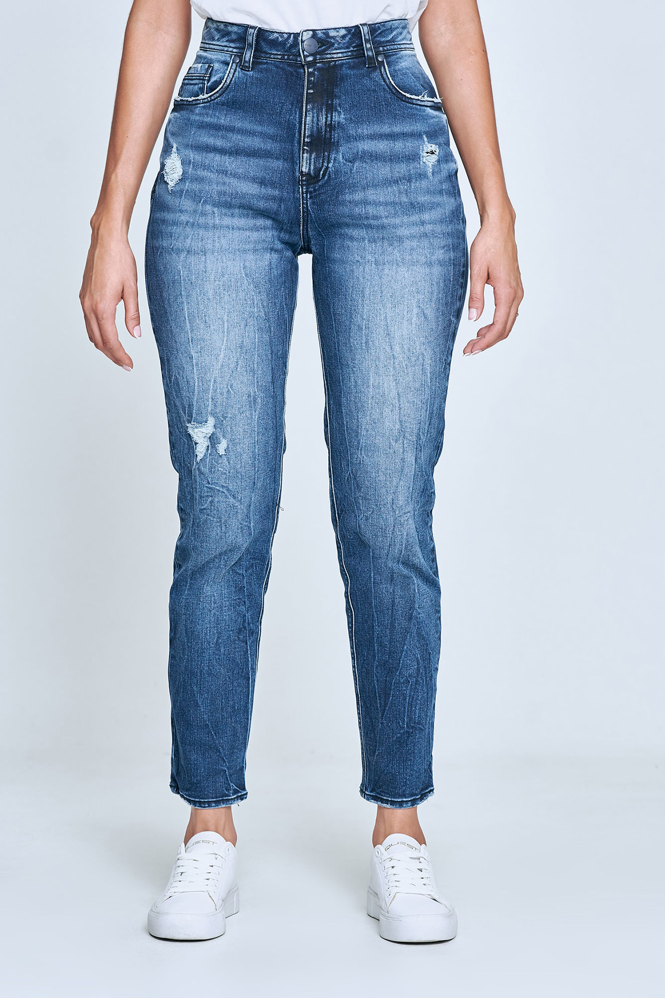 Jean Slim Color Azul Oscuro Para Mujer