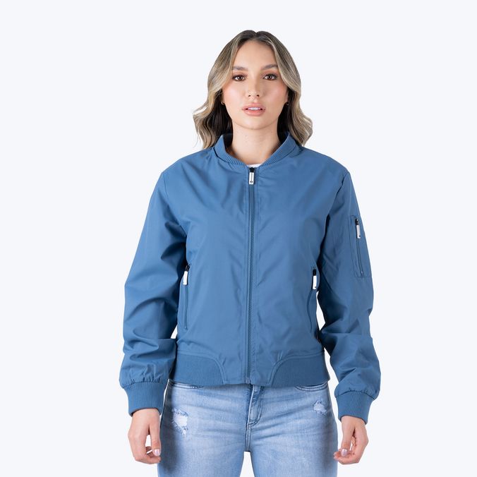 CHAQUETA BOMBER COLOR NEGRO PARA MUJER - quest