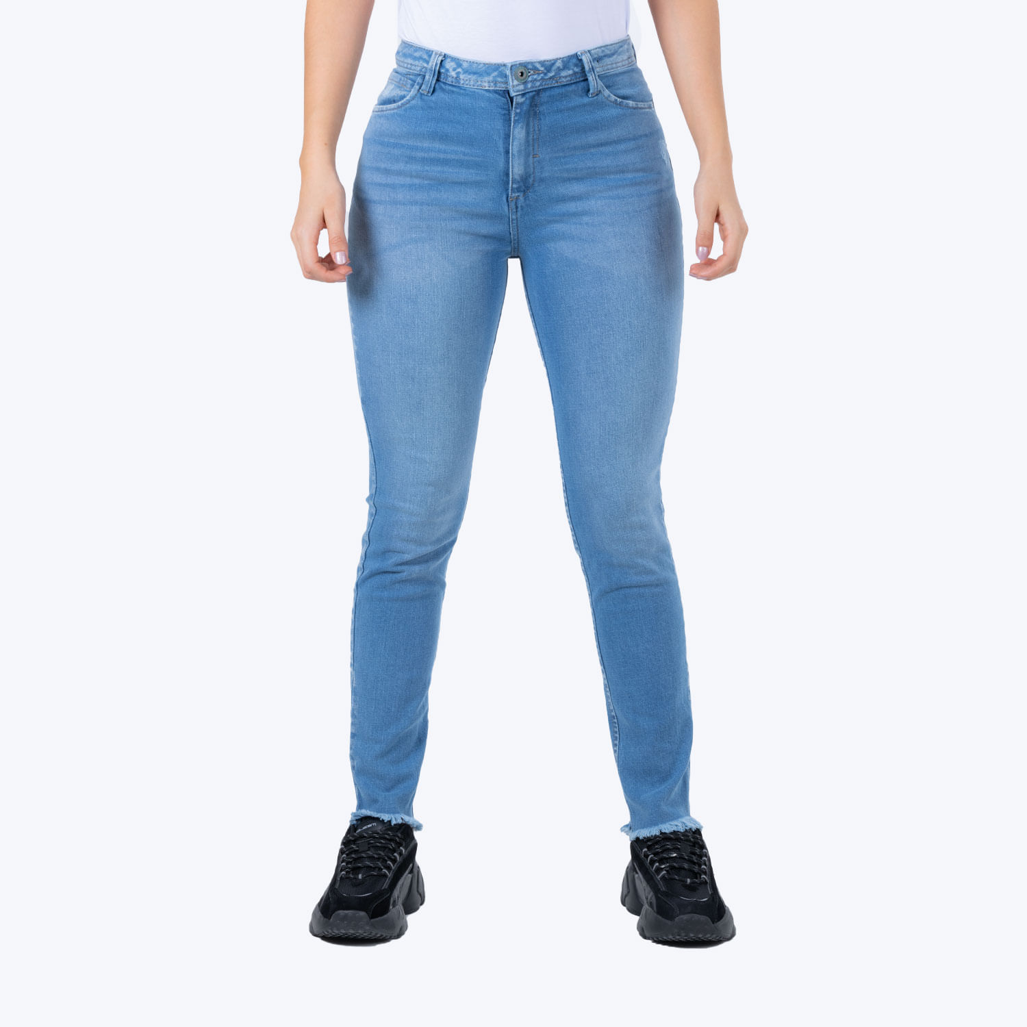 Jean Skinny Color Azu Medio Claro Para Mujer