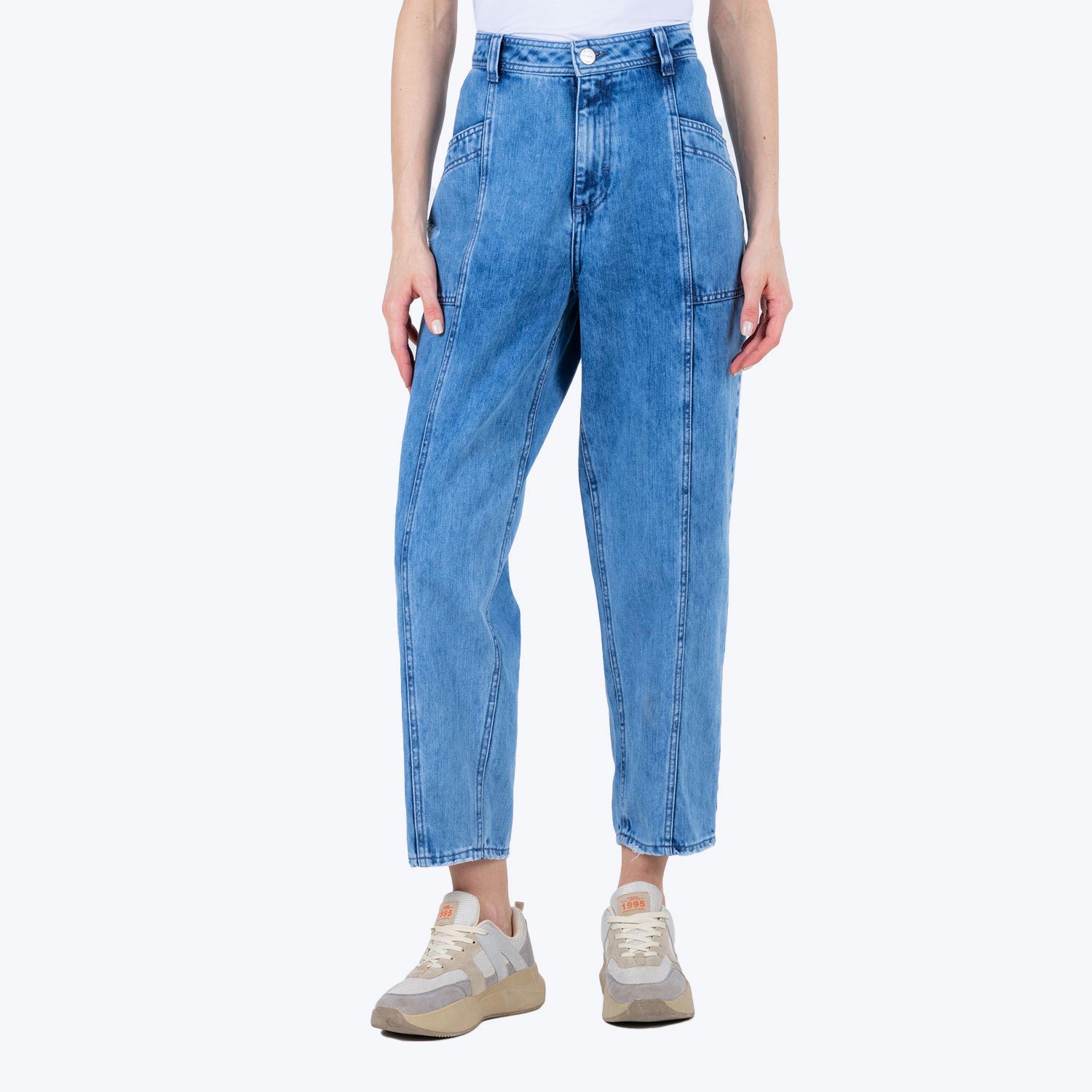 Jean Baggy Color Azul Medio Para Mujer
