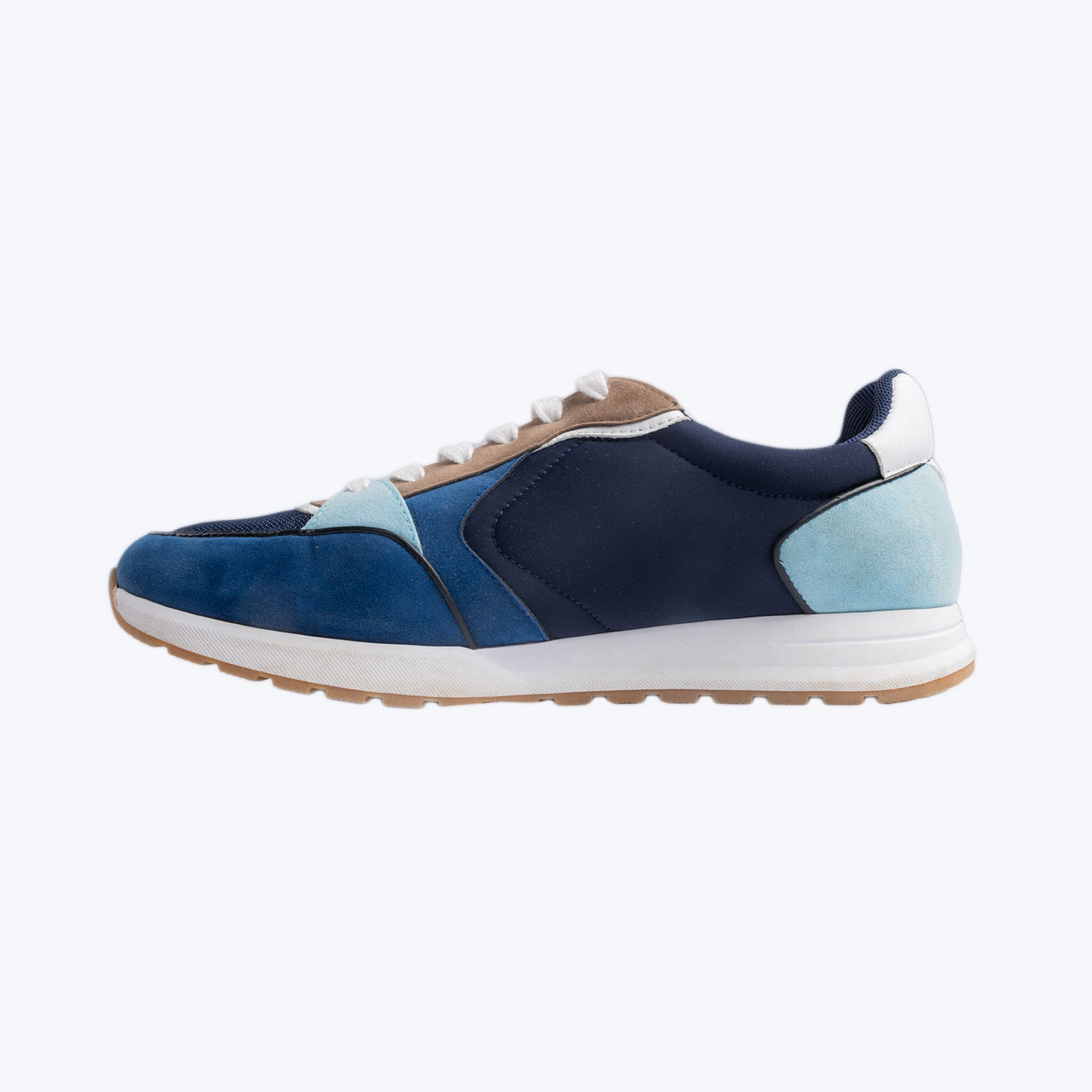 Zapatos Deportivo Color Azul Medio Para Hombre