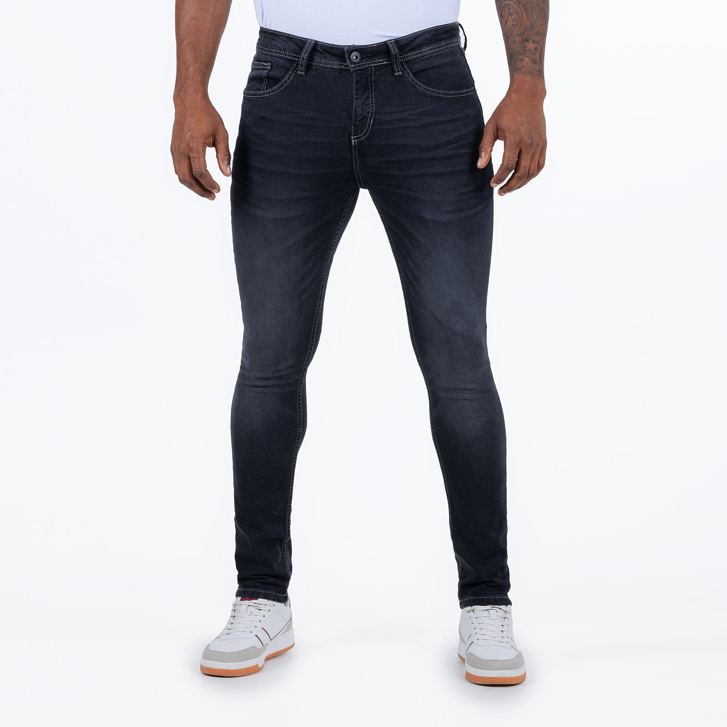 Jean Skinny Color Negro Para Hombre