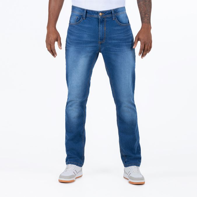 Jean Regular Color Azul Medio Oscuro Para Hombre
