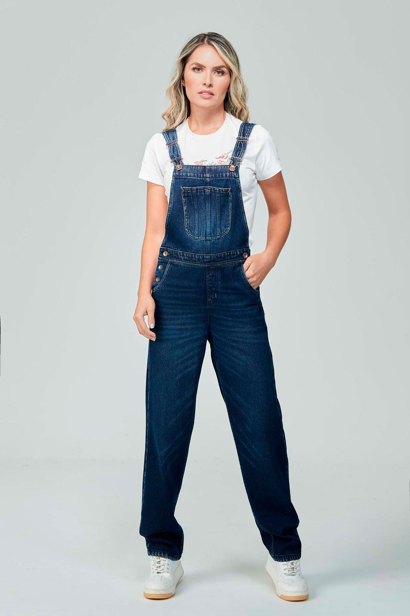 Enterizo Pantalón Color Azul Oscuro Para Mujer