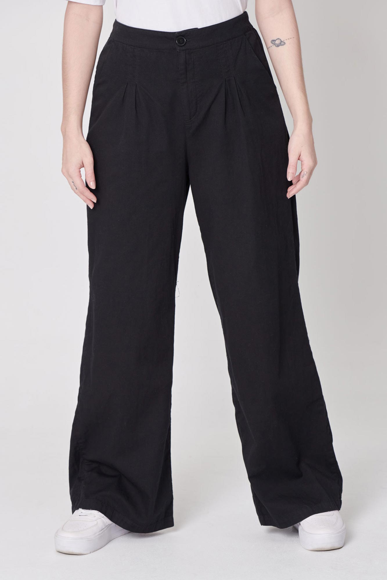 Pantalon Tipo Chino Color Negro Para Mujer