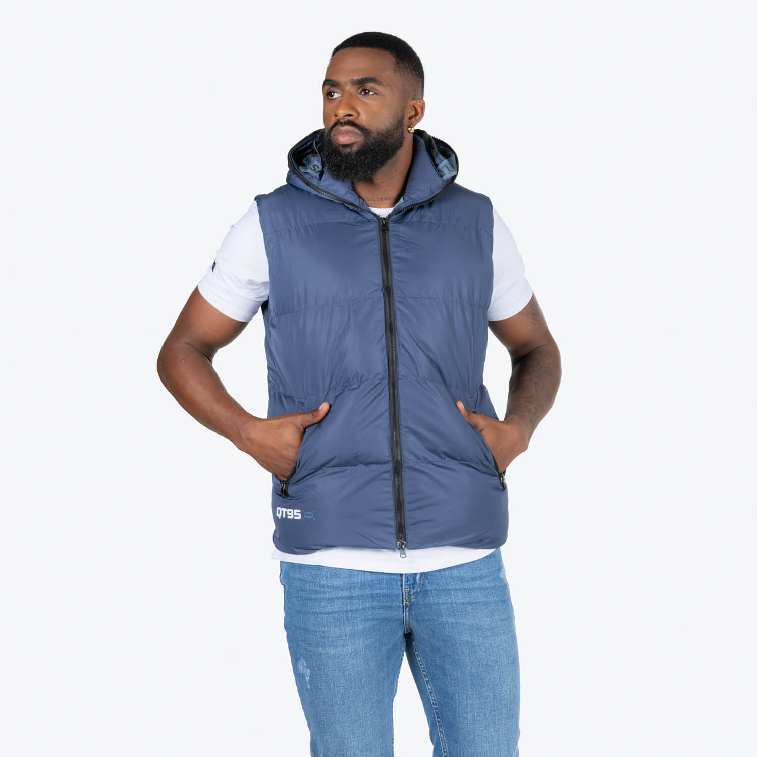 Chaleco Acolchada Color Azul Profundo Para Hombre