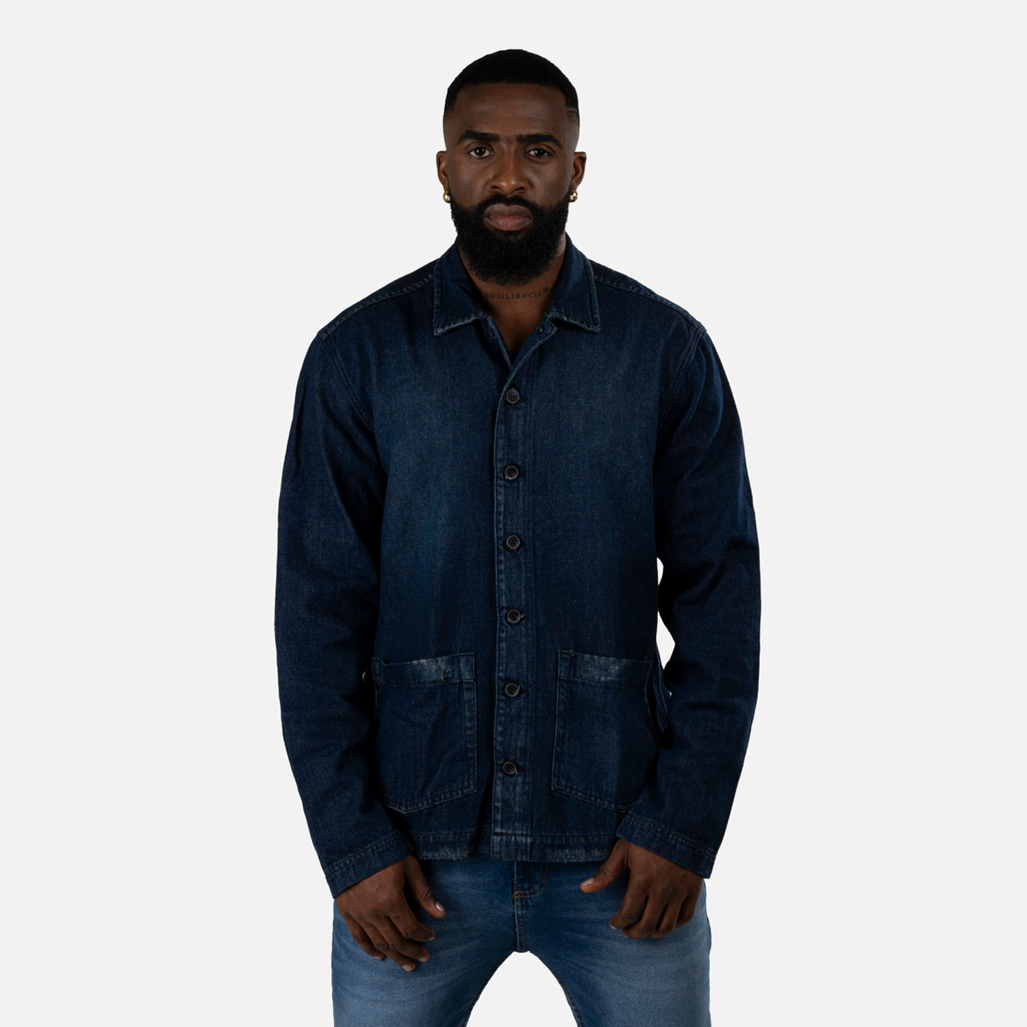 Camisa Manga Larga Color Azul Industry Para Hombre