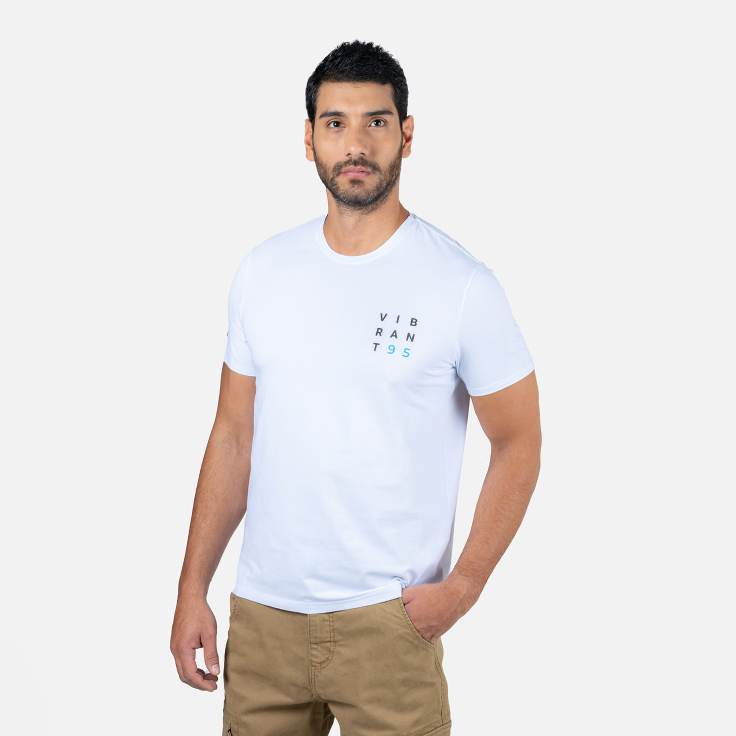 Camiseta Premium Manga Corta Color Blanco Para Hombre