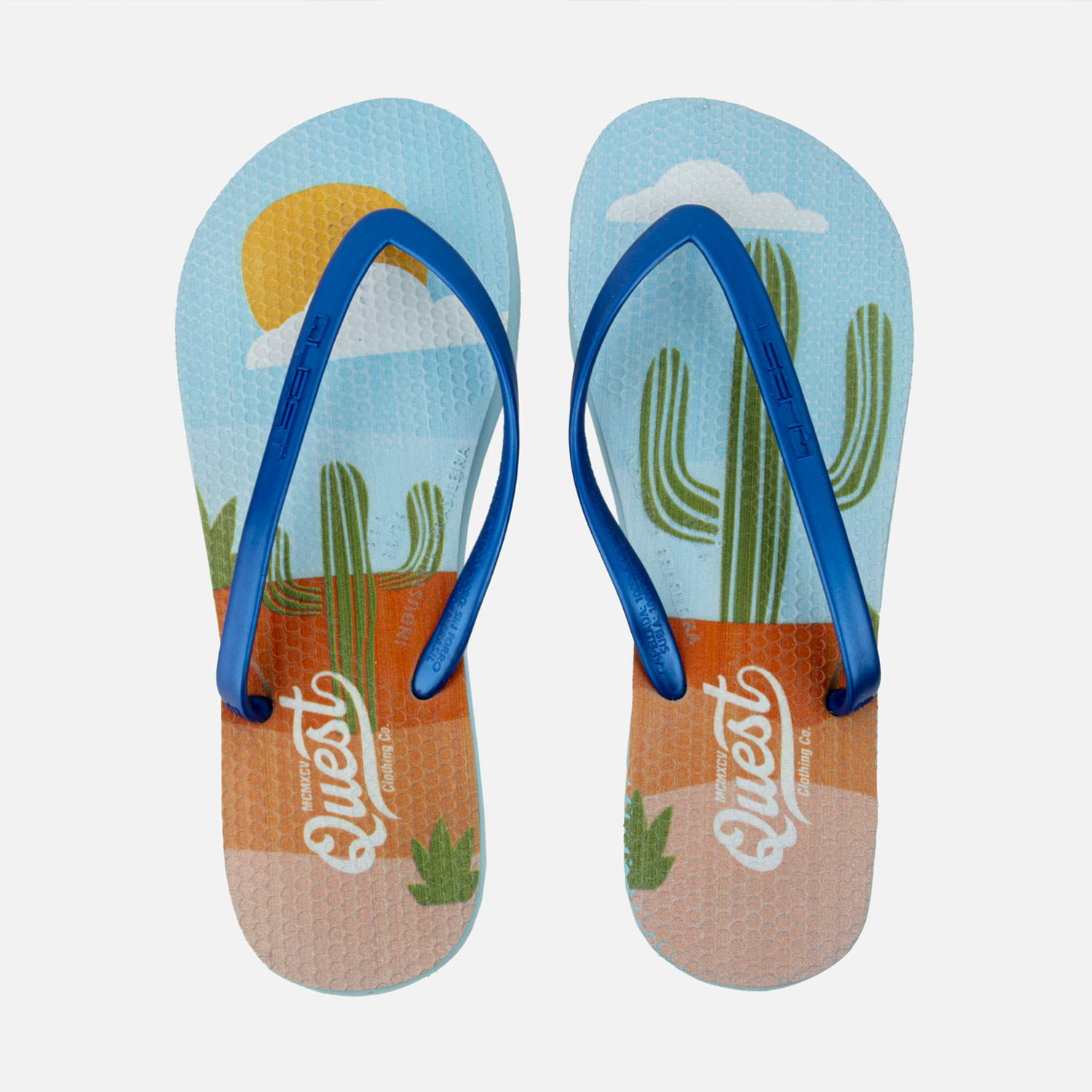 Sandalias Tres Puntadas Color Azul Claro Para Mujer
