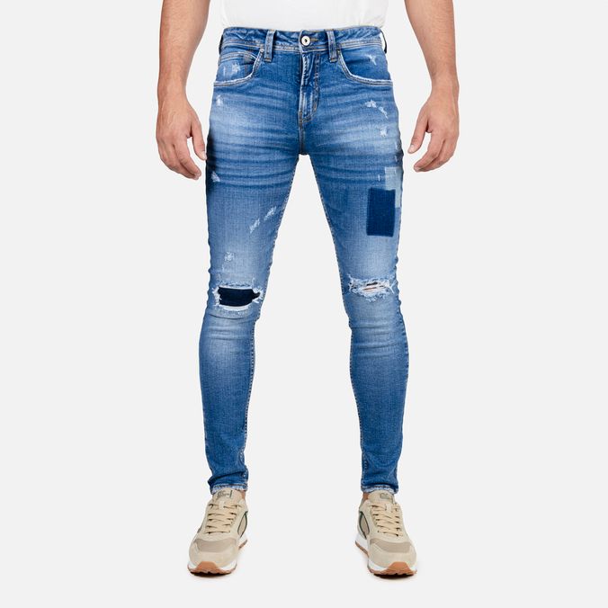 JEAN SLIM COLOR AZUL MEDIO PARA HOMBRE quest