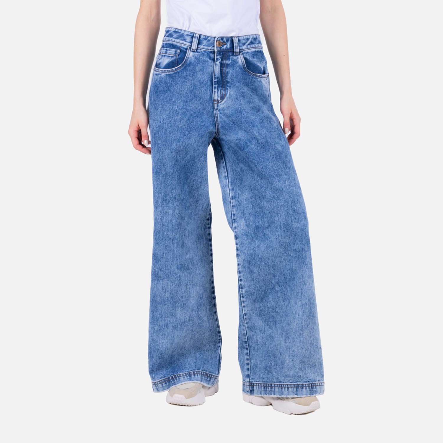 Pantalones anchos shops mujer de jean