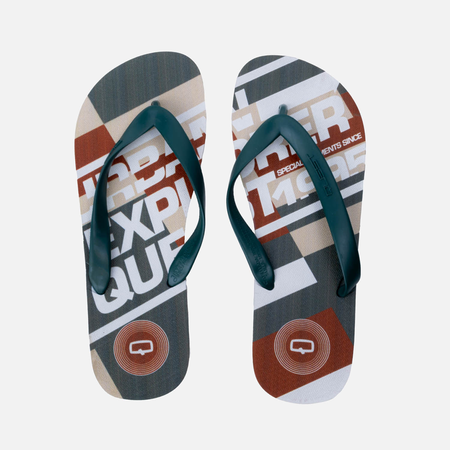 Sandalias Tres Puntadas Color Dark Ivy Para Hombre