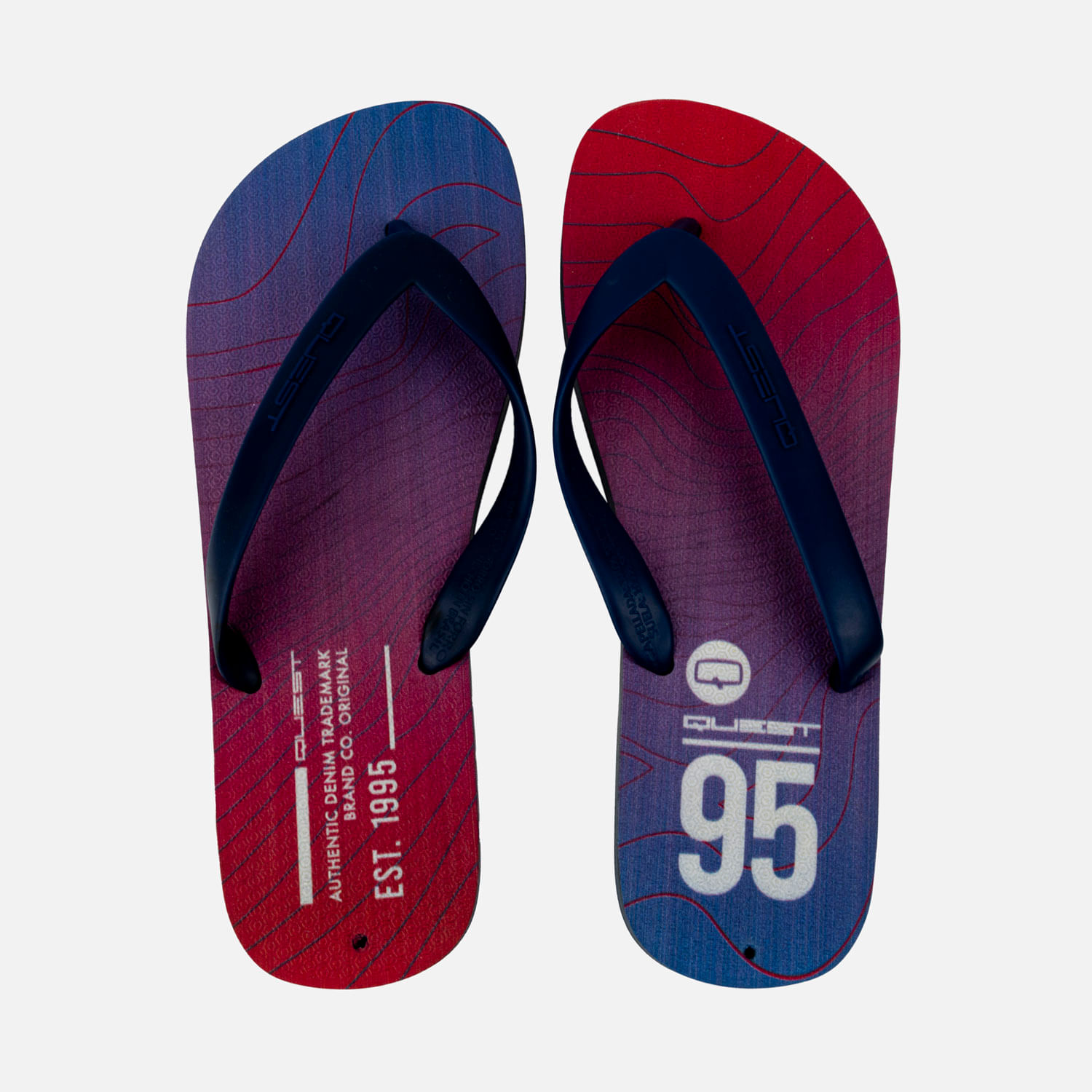Sandalias Tres Puntadas Color Azul Oscuro Para Hombre