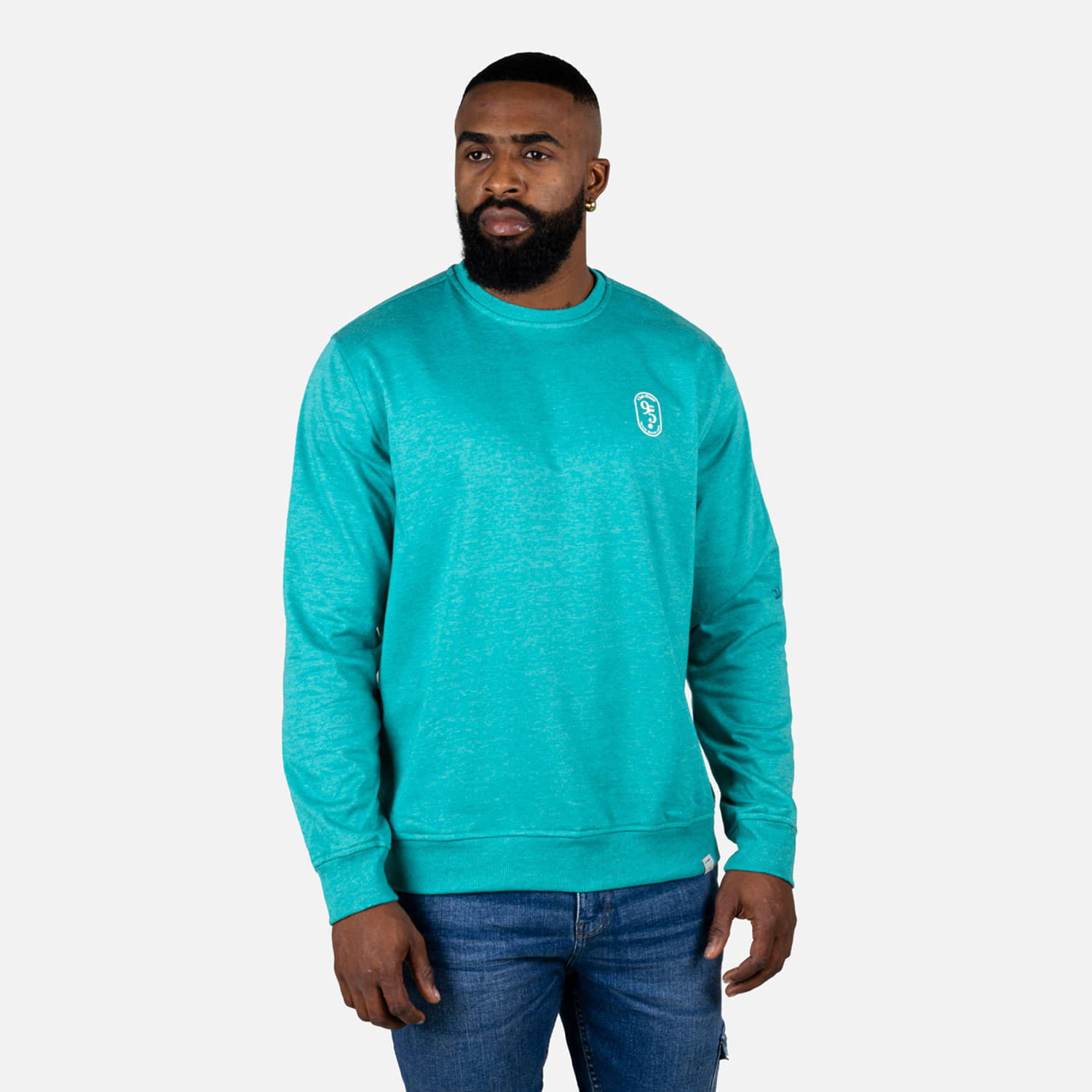 Buzo Cerrado Color Verde Ultramarino Para Hombre