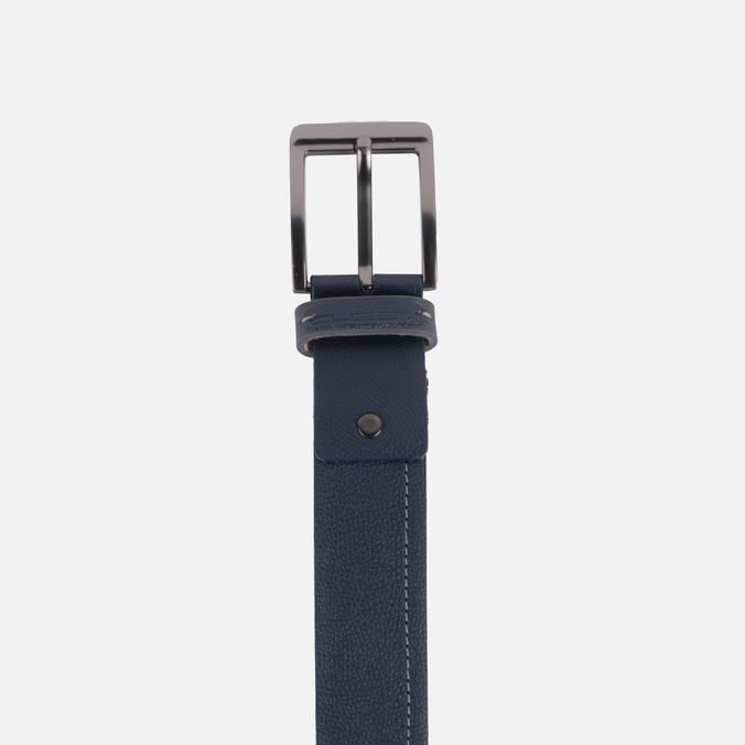 Correa Cuero Color Azul Oscuro Para Hombre