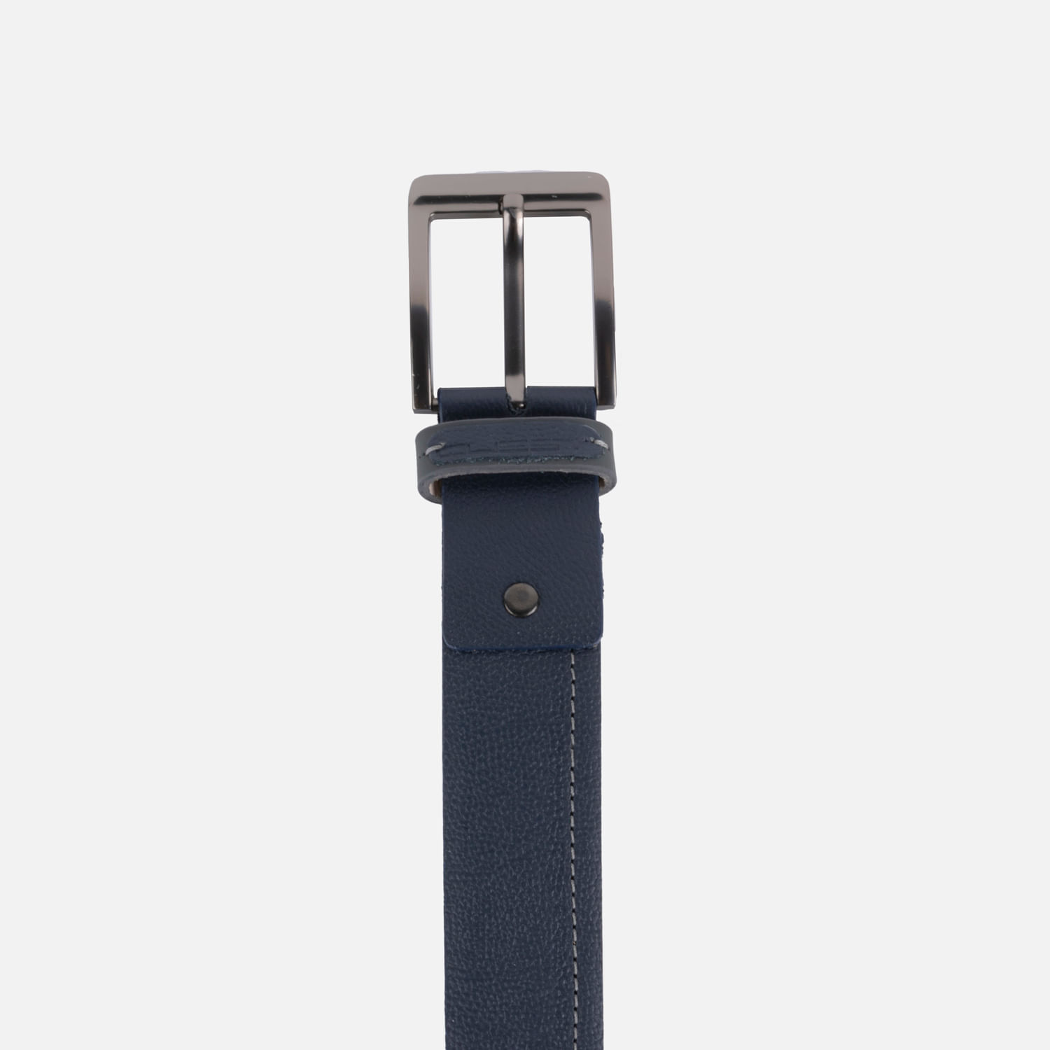 Correa Cuero Color Azul Oscuro Para Hombre