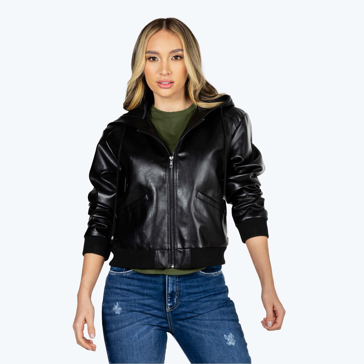 Chaqueta Biker Color Negro Para Mujer