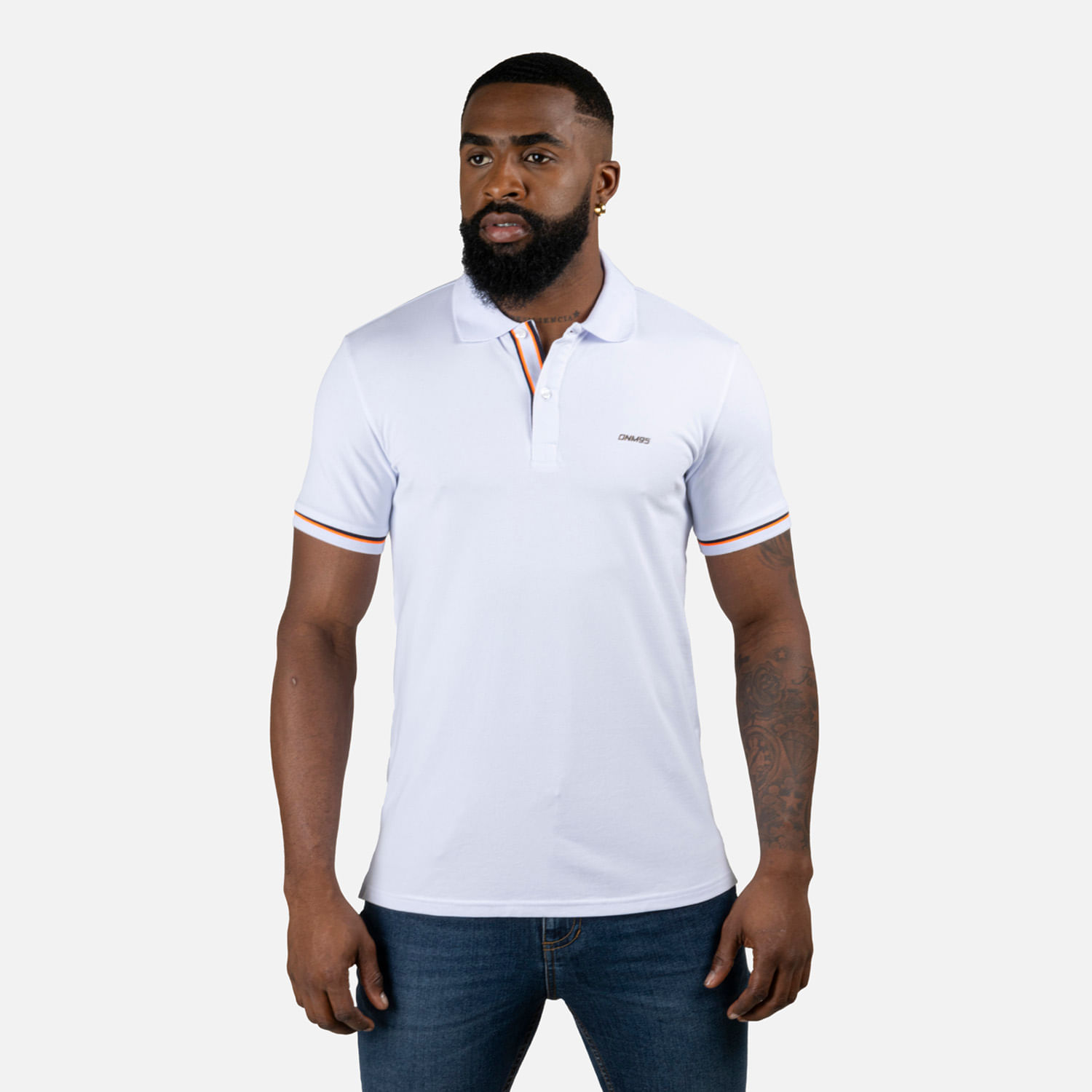 Polo Manga Corta Color Blanco Para Hombre