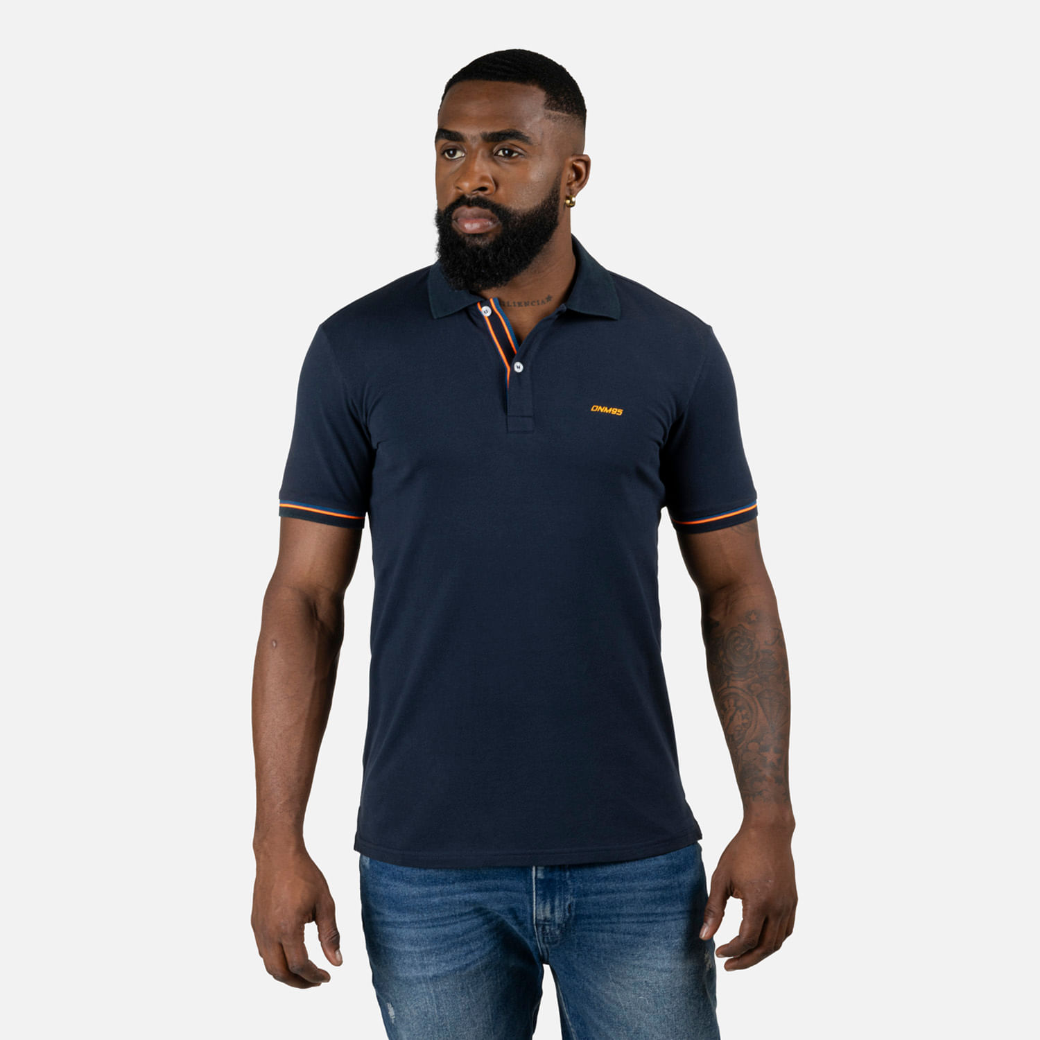 Polo Manga Corta Color Azul Noche Para Hombre