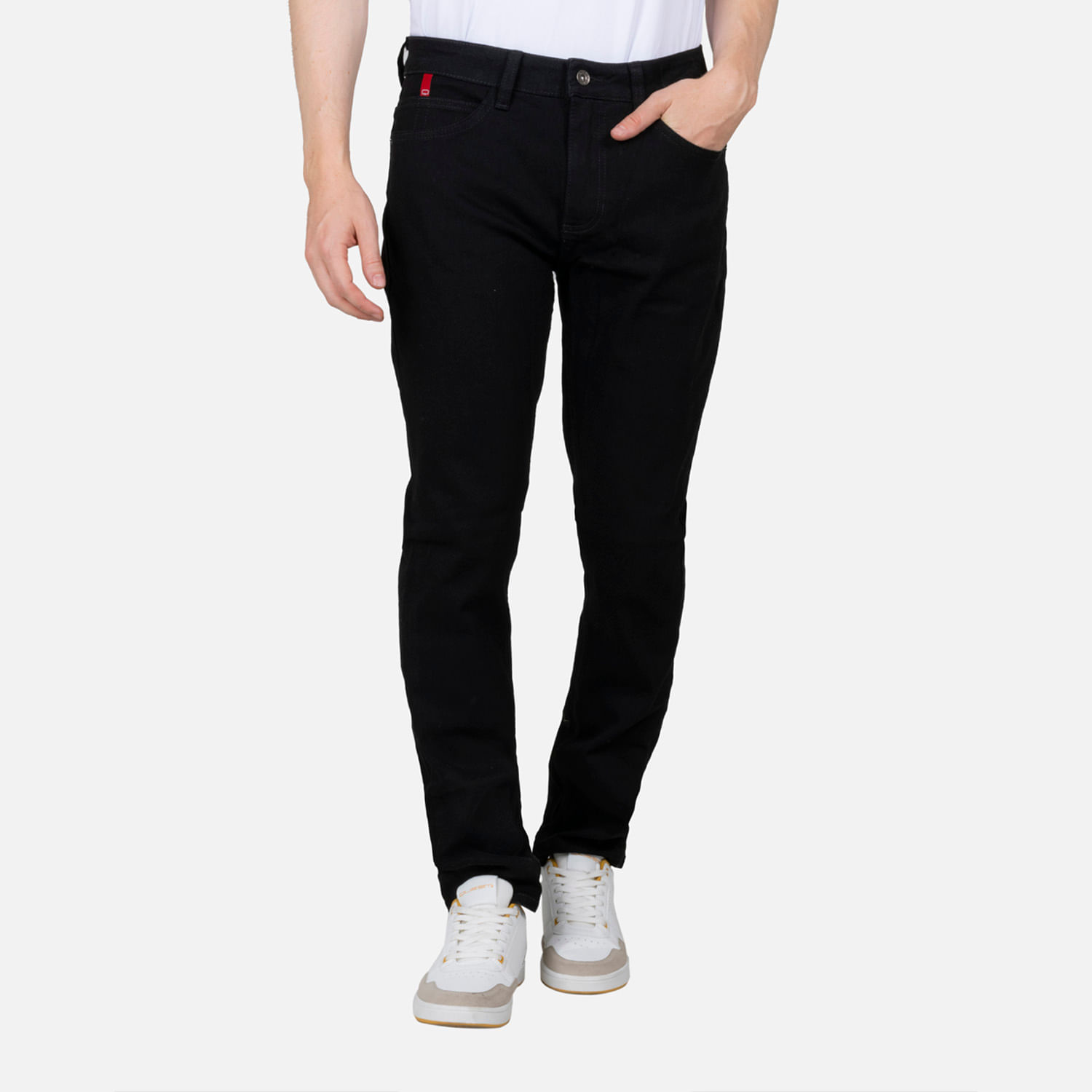 Jean Slim Color Negro negro Para Hombre