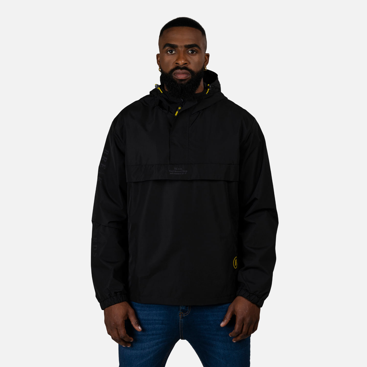 Chaqueta Rompevientos Color Negro Para Hombre
