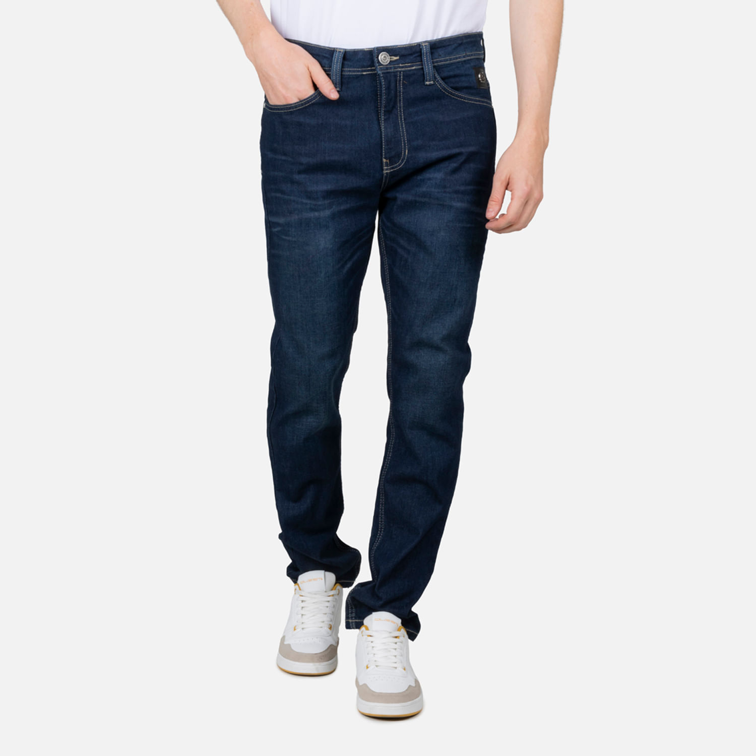 Jean Slim Color Azul Industry Para Hombre