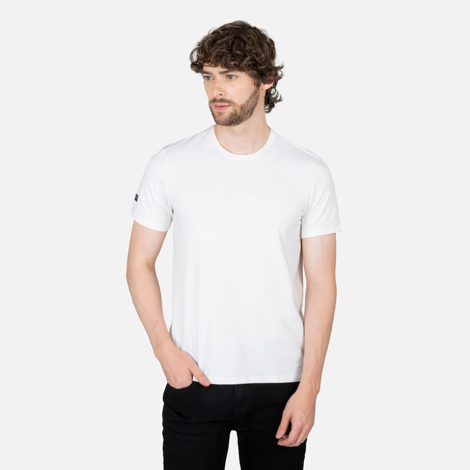 Camiseta Premium Manga Corta Color Ivory Para Hombre