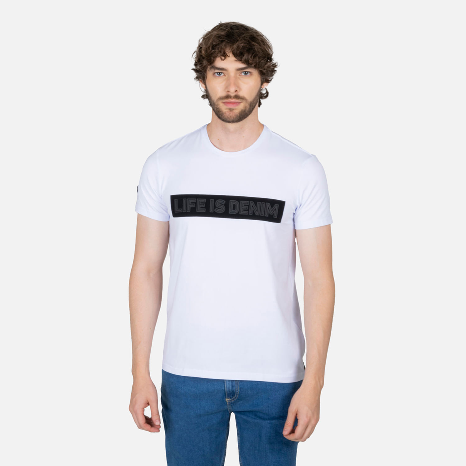 Camiseta Premium Manga Corta Color Blanco Para Hombre