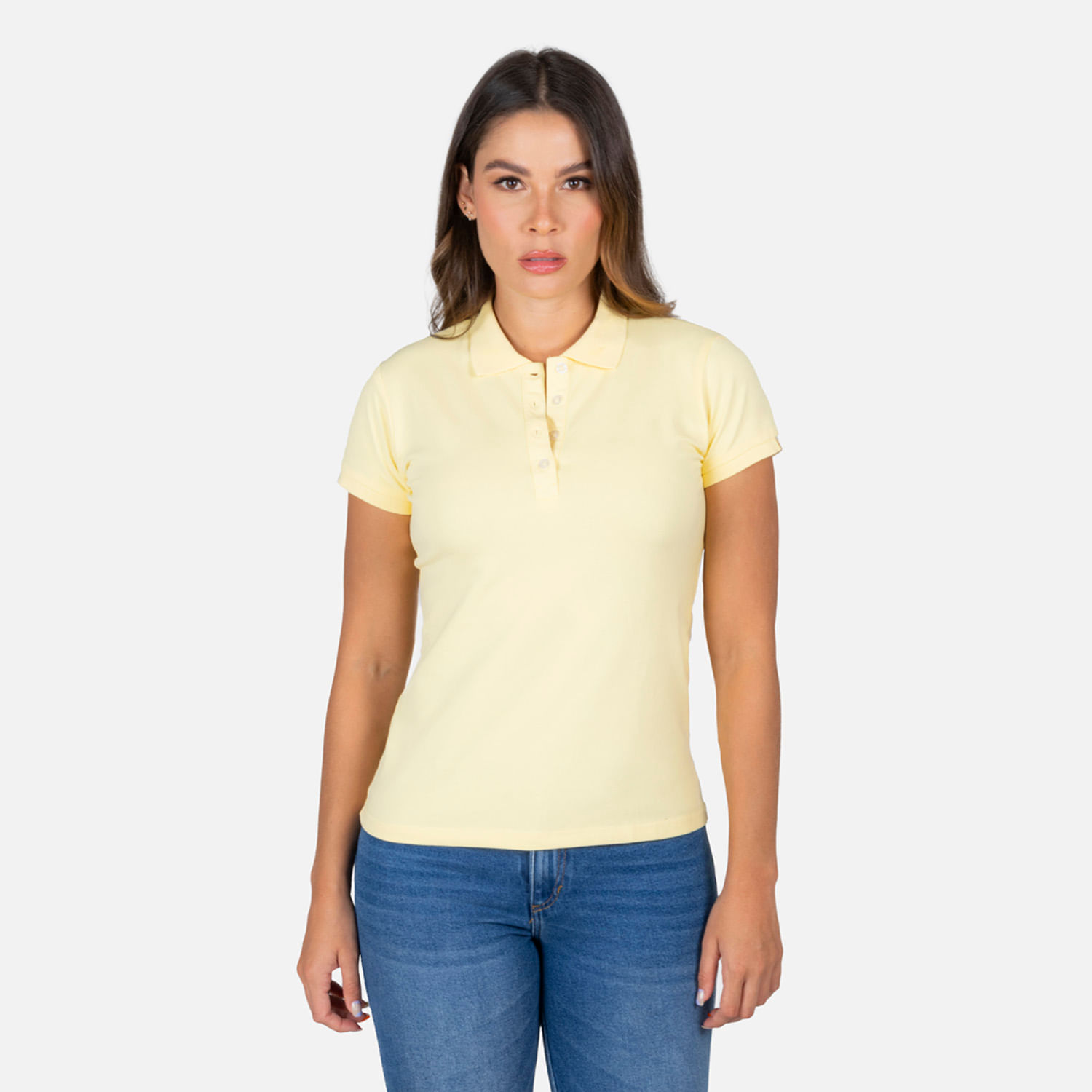 Polo Slim Quest Color Banana Palido