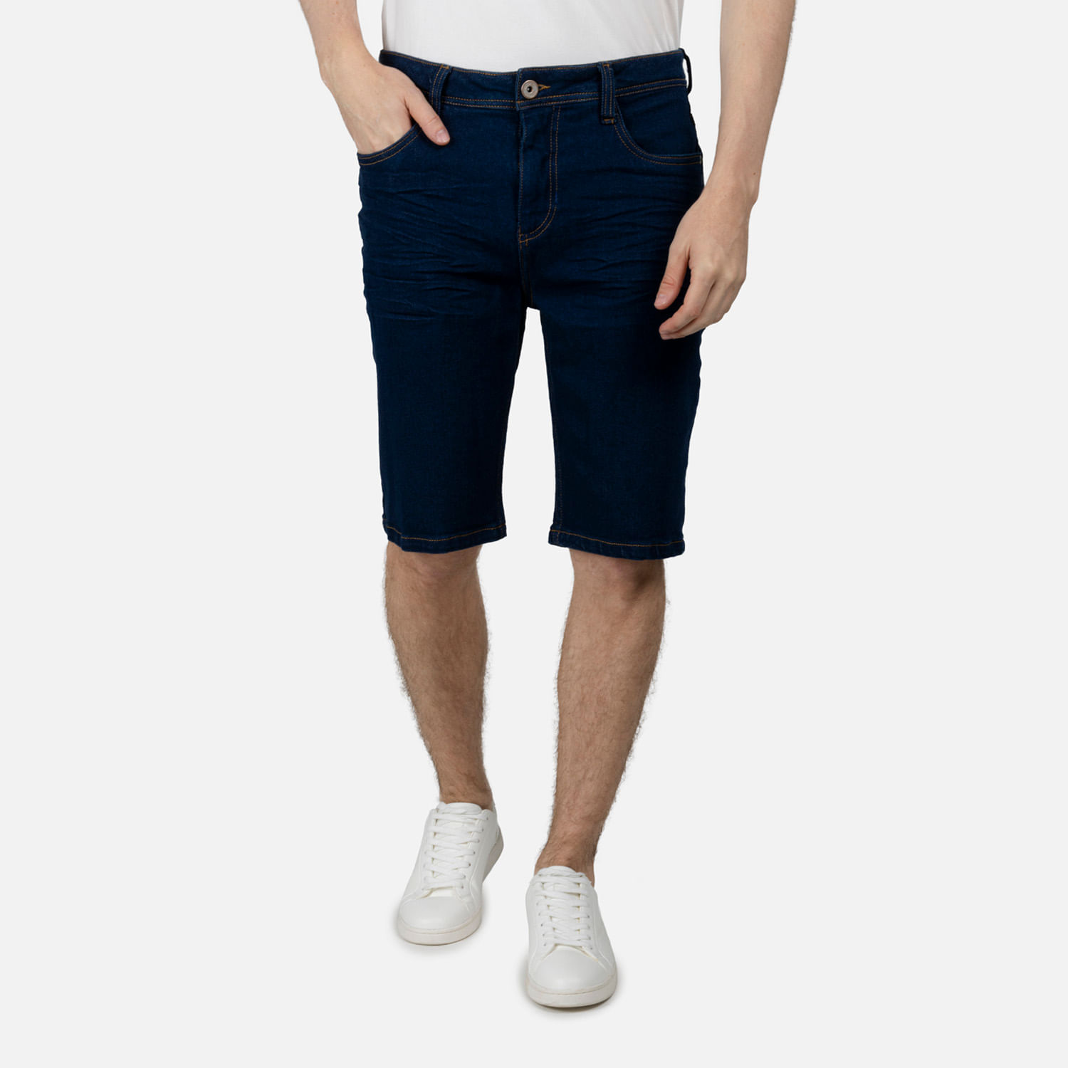 Bermuda 5 Bolsillos Color Azul Industry Para Hombre