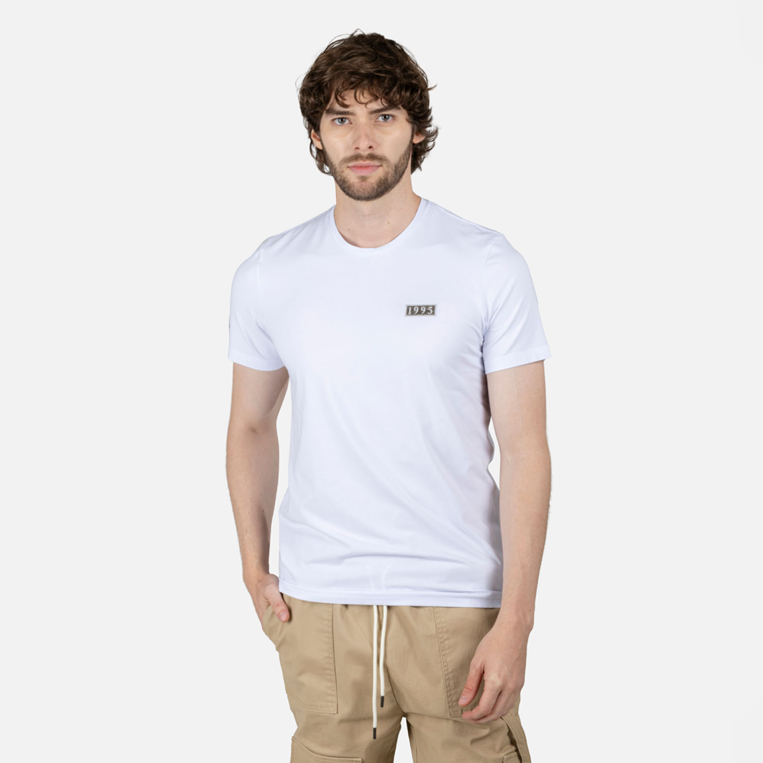 Camiseta Premium Manga Corta Color Blanco Para Hombre